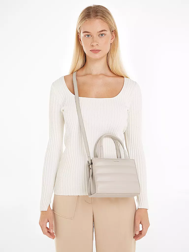 CALVIN KLEIN | Bolso - Mini Tote Bag QUILT | Crema