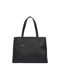 CALVIN KLEIN | Bolso - Shopper CK PLAQUE Medium | Negro