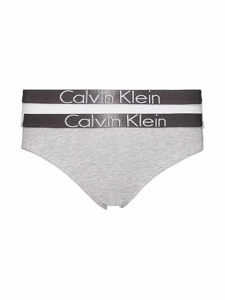 CALVIN KLEIN | Bragas para niña, paquete de 2, Customized Stretch, gris blanco | Gris