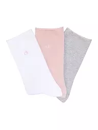 CALVIN KLEIN | Calcetines, paquete de 3, blanco / gris jaspeado / negro | Rosa