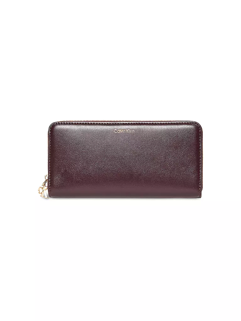 CALVIN KLEIN | Geldbörse CK PULLER Large | Rojo oscuro
