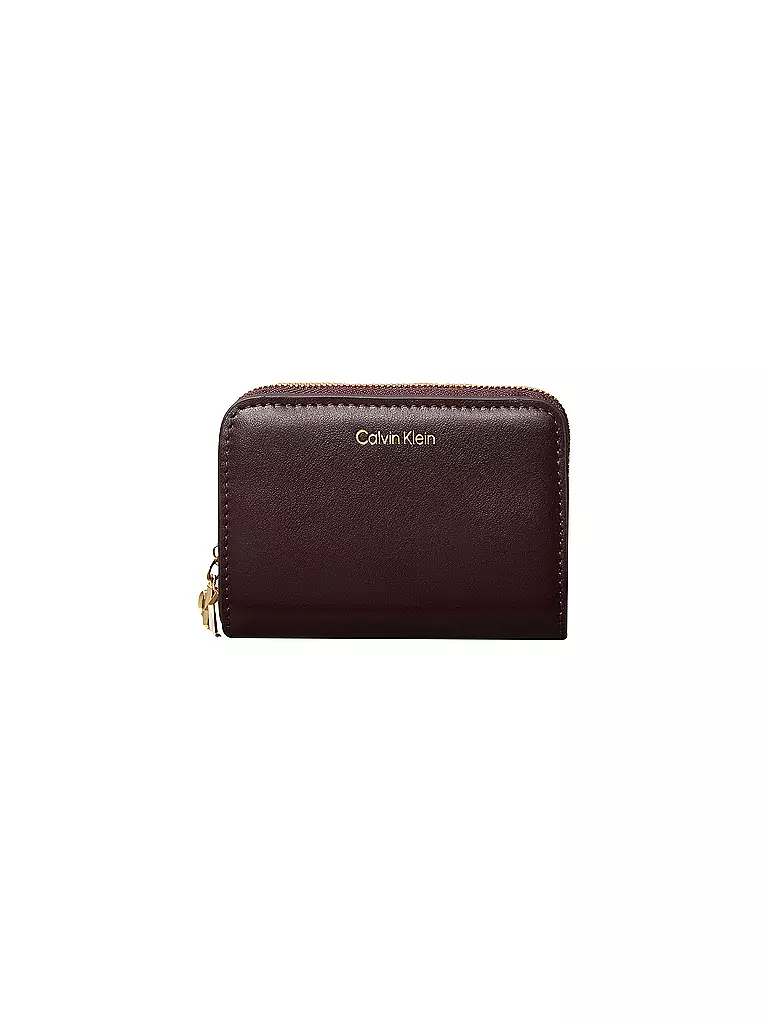 CALVIN KLEIN | Monedero CK PULLER Medium | Rojo oscuro