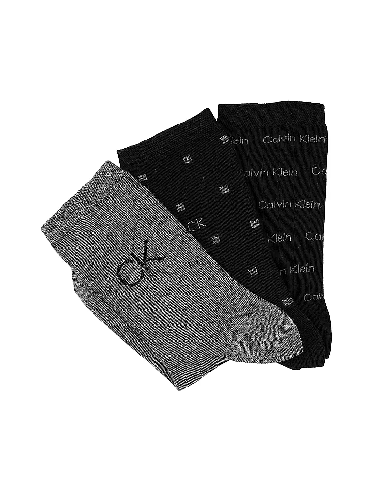 CALVIN KLEIN | Set de regalo de calcetines, paquete de 3, combinación de negro | Negro
