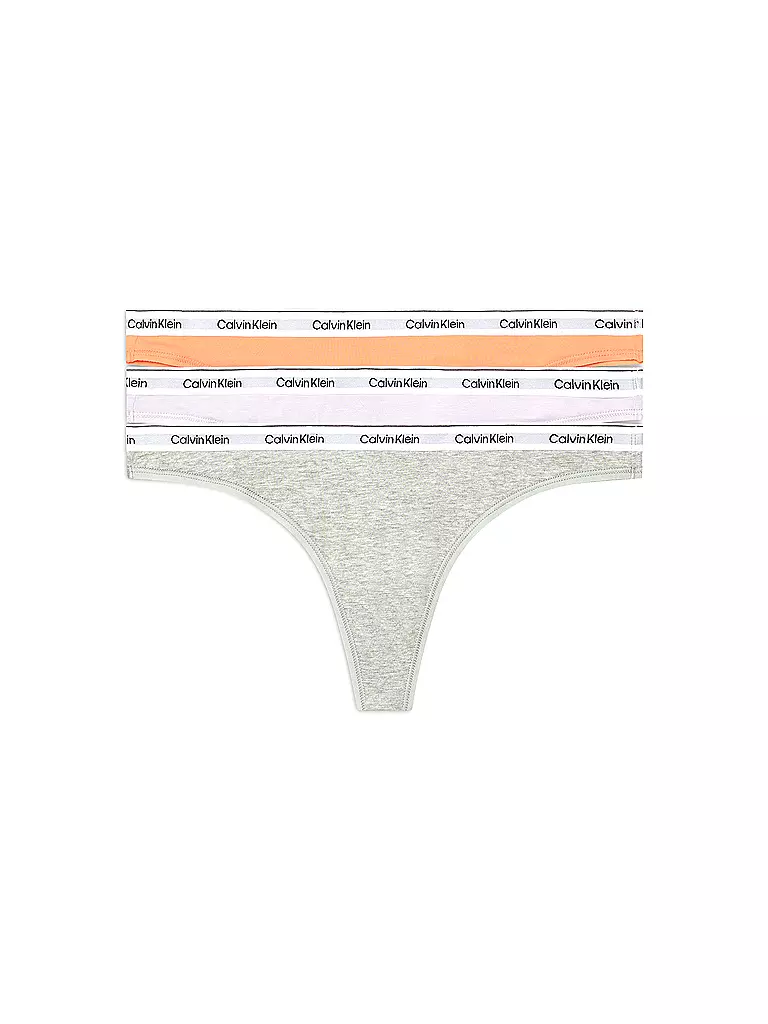 CALVIN KLEIN | String 3er Pack multi | Gris claro