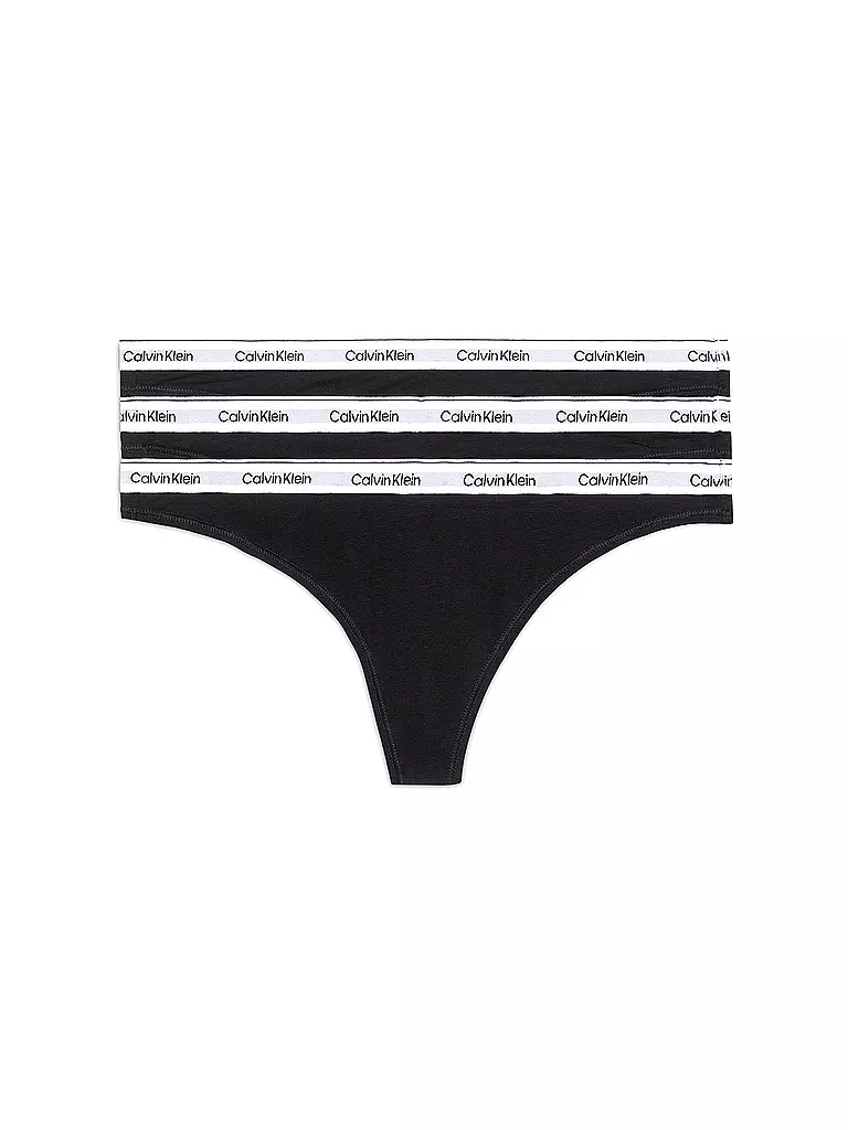 CALVIN KLEIN | String Pack de 3 negro | Negro