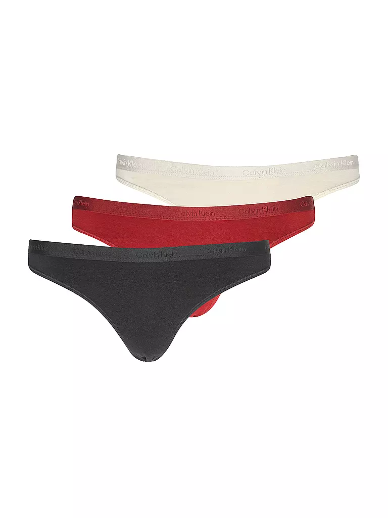 CALVIN KLEIN | String Paquete de 3 Multi | Negro
