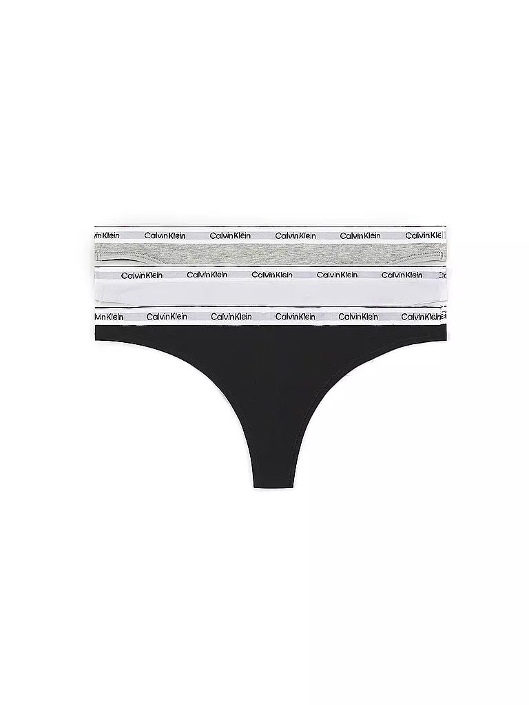 CALVIN KLEIN | String Paquete de 3 multi | Negro