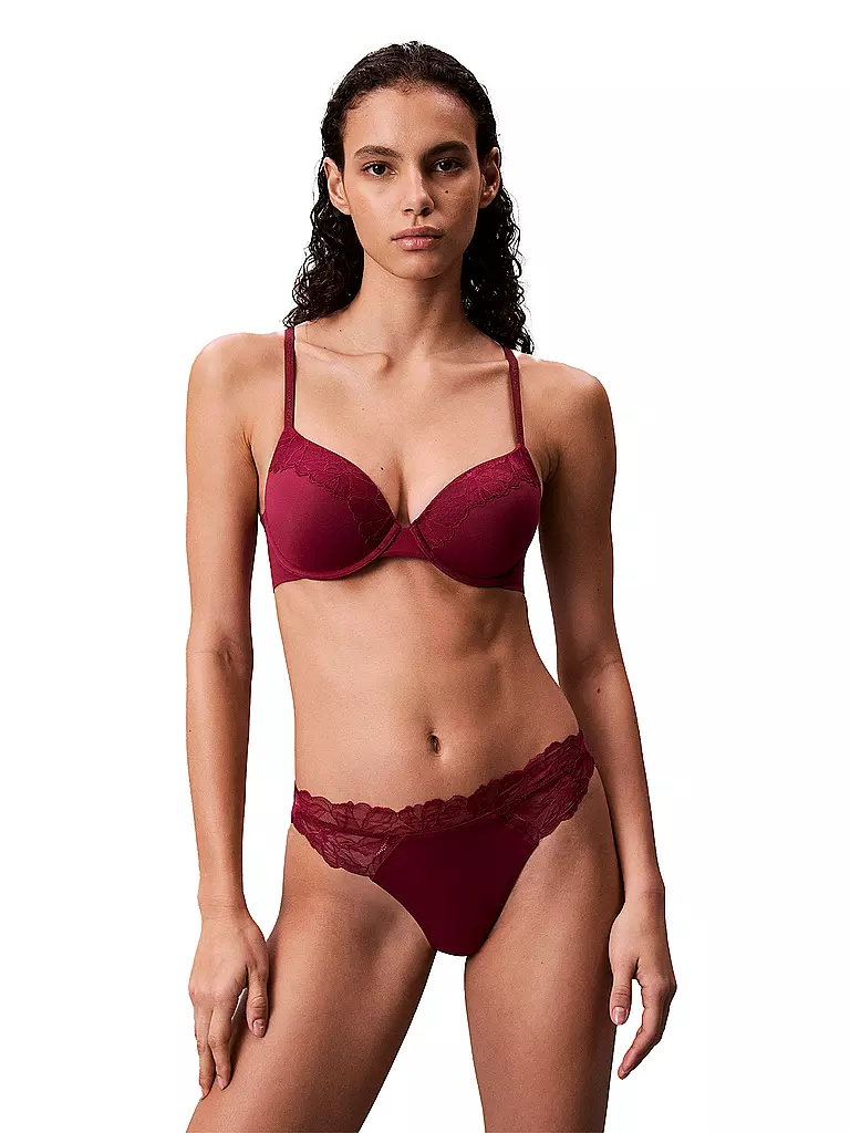 CALVIN KLEIN | Sujetador con aros rojo | Rojo oscuro