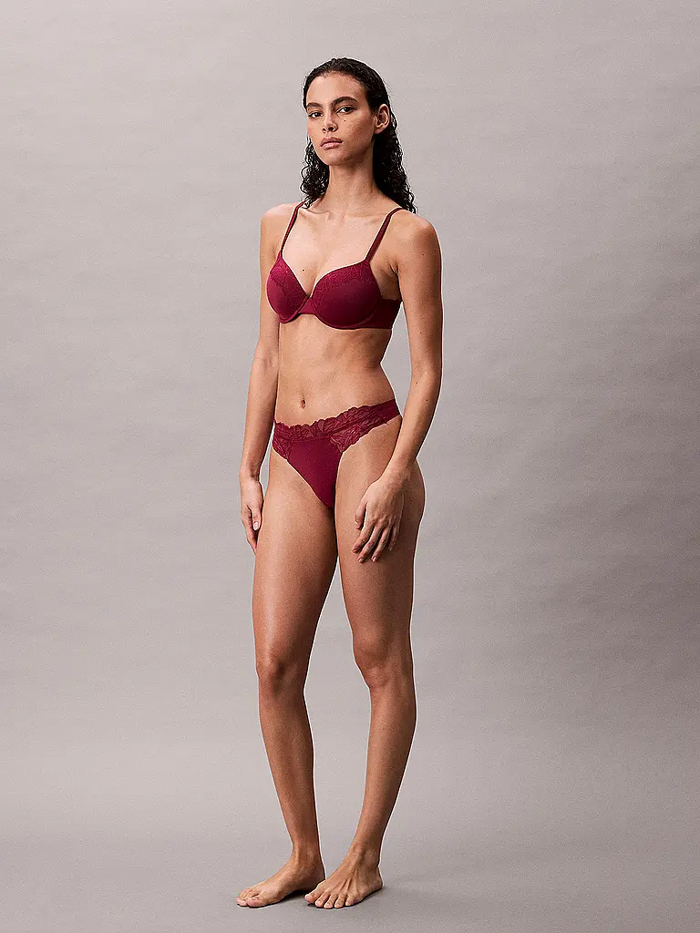 CALVIN KLEIN | Sujetador con aros rojo | Rojo oscuro