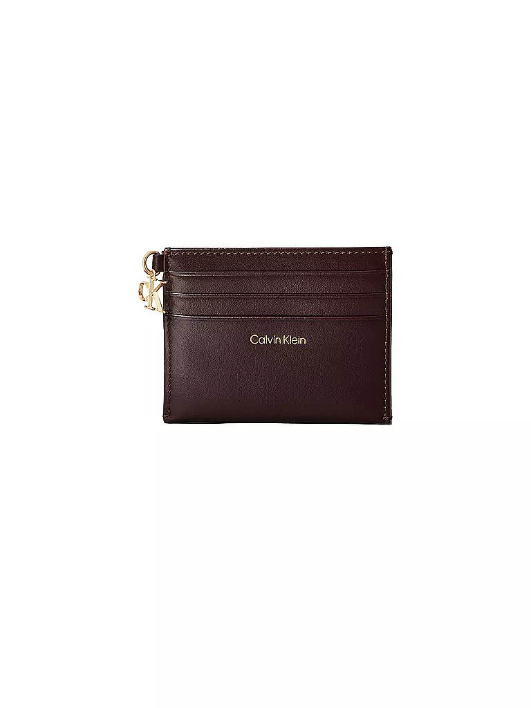CALVIN KLEIN | Tarjetero CK PULLER | Rojo oscuro