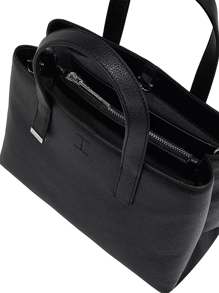 CALVIN KLEIN | Tasche - Tote Bag CK PLAQUE Small | Negro