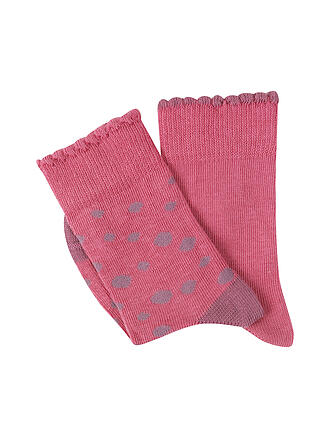 CAMANO | Calcetines para niña, paquete de 2, color vino rosado
