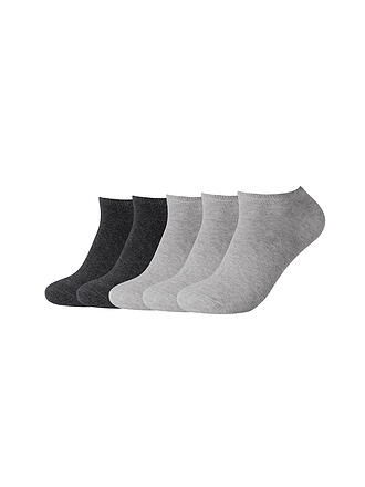 CAMANO | Calcetines sneaker, paquete de 5, gris claro jaspeado