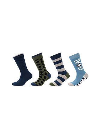 CAMANO | Calcetines para niño, paquete de 4, verde bronce
