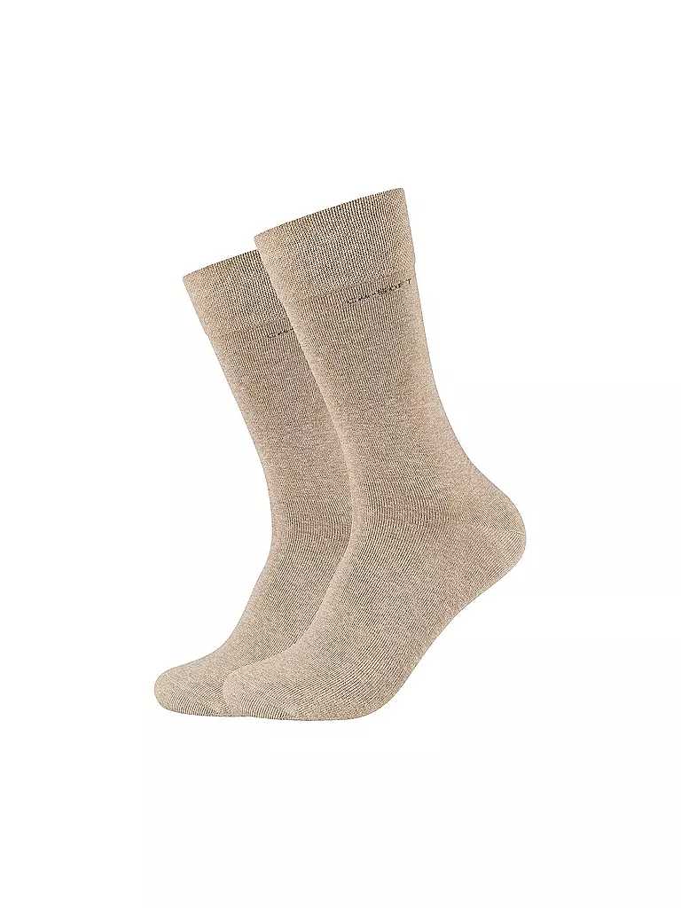 CAMANO | Calcetines, paquete de 2, arena jaspeada | Beige