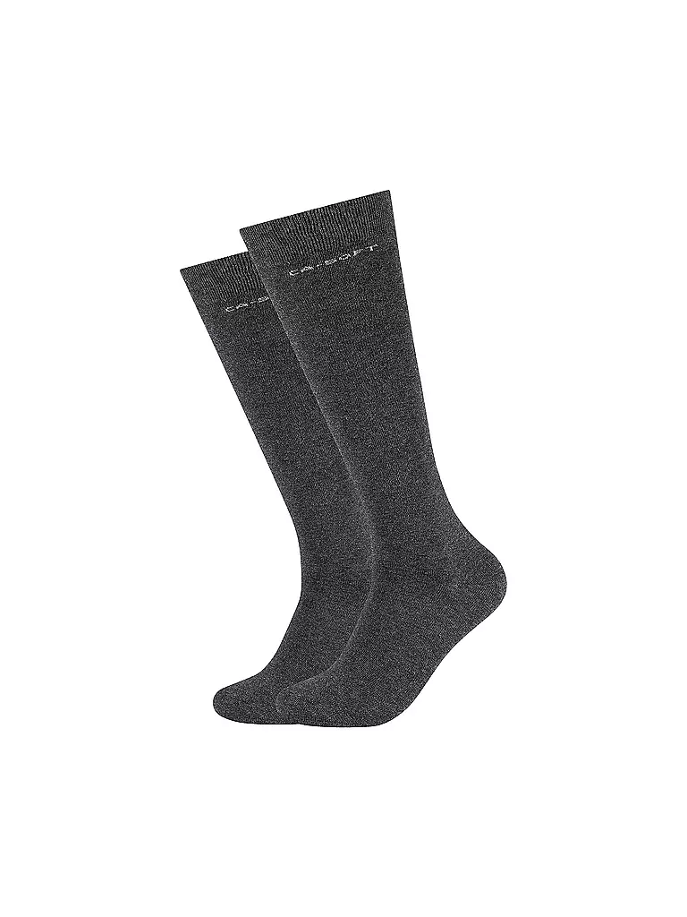 CAMANO | Calcetines altos de mujer, paquete de 2, antracita | Gris