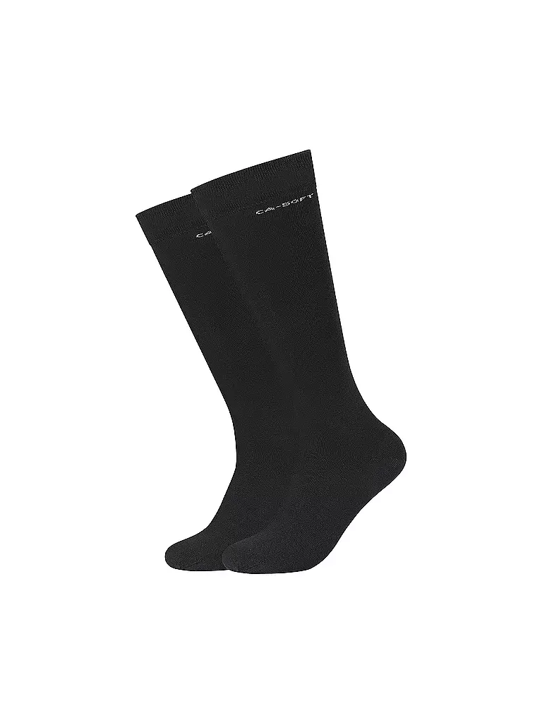 CAMANO | Calcetines altos de mujer, paquete de 2, negro | Negro