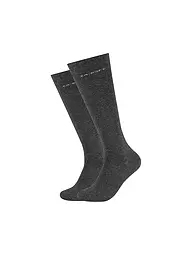 CAMANO | Calcetines altos para hombre, paquete de 2, negro | Gris