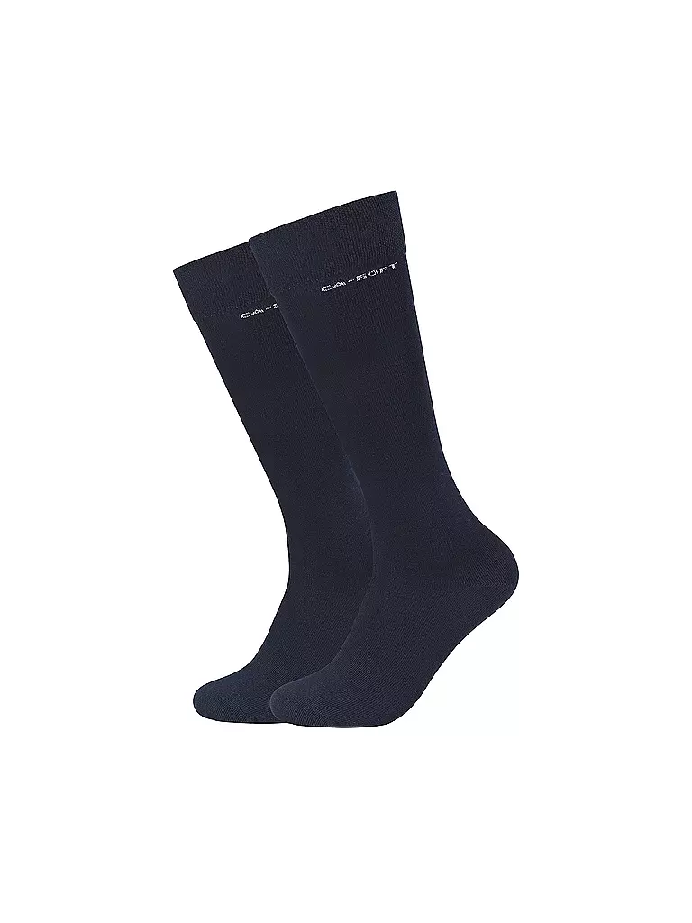 CAMANO | Calcetines altos para hombre, paquete de 2, azul marino | Azul