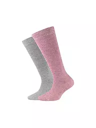 CAMANO | Calcetines altos para niños, paquete de 2, denim | Rosa