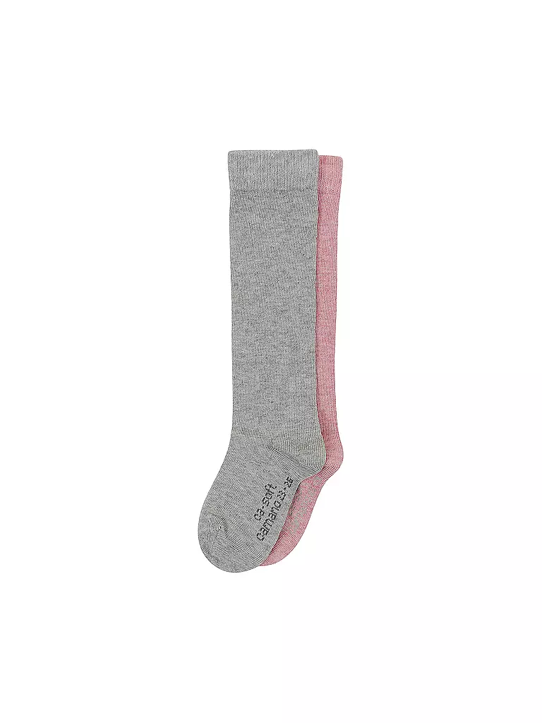 CAMANO | Calcetines altos para niña, paquete de 2, denim | Rosa