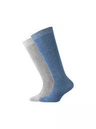 CAMANO | Calcetines altos para niños, paquete de 2, denim | Azul