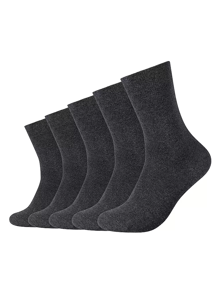 CAMANO | Calcetines BASIC, paquete de 5, gris antracita jaspeado | Gris