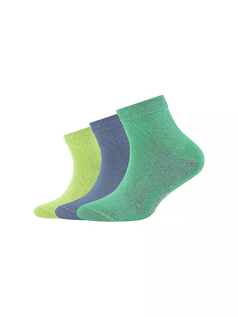 CAMANO | Calcetines de deporte para niño, paquete de 3, QUARTER katydid | Verde