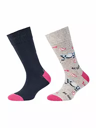 CAMANO | Calcetines para niña, paquete de 2, Lilac Chiffon | Azul oscuro