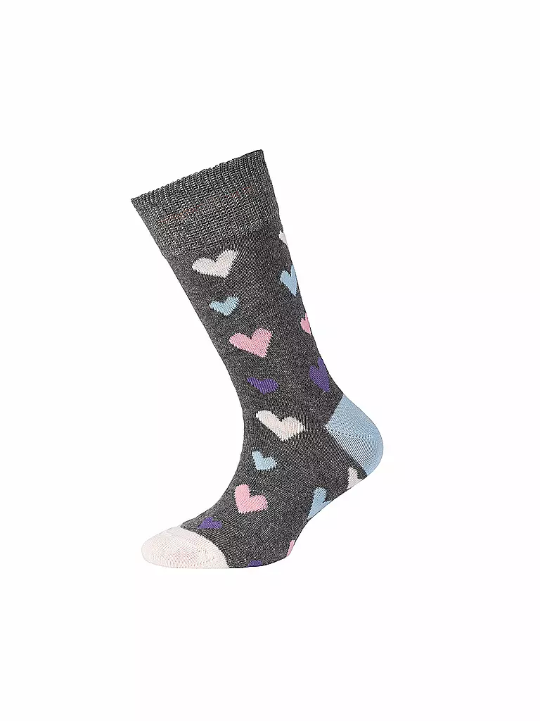 CAMANO | Calcetines de niña, paquete de 2, gris oscuro jaspeado | 