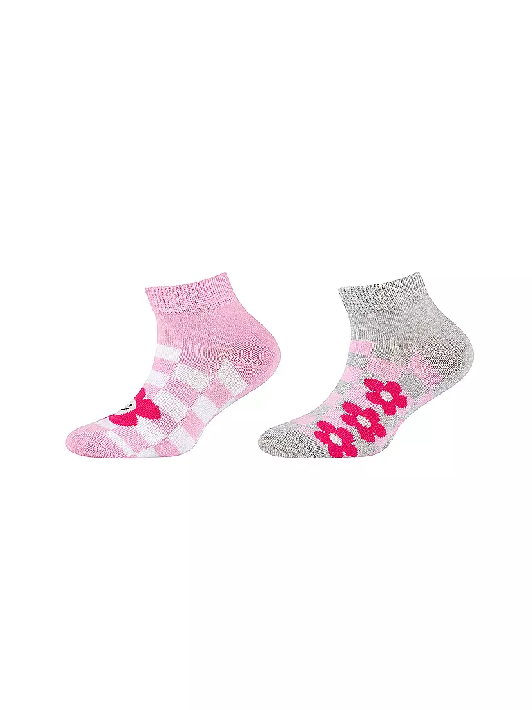 CAMANO | Calcetines de niña, paquete de 2, niebla jaspeada | Rosa