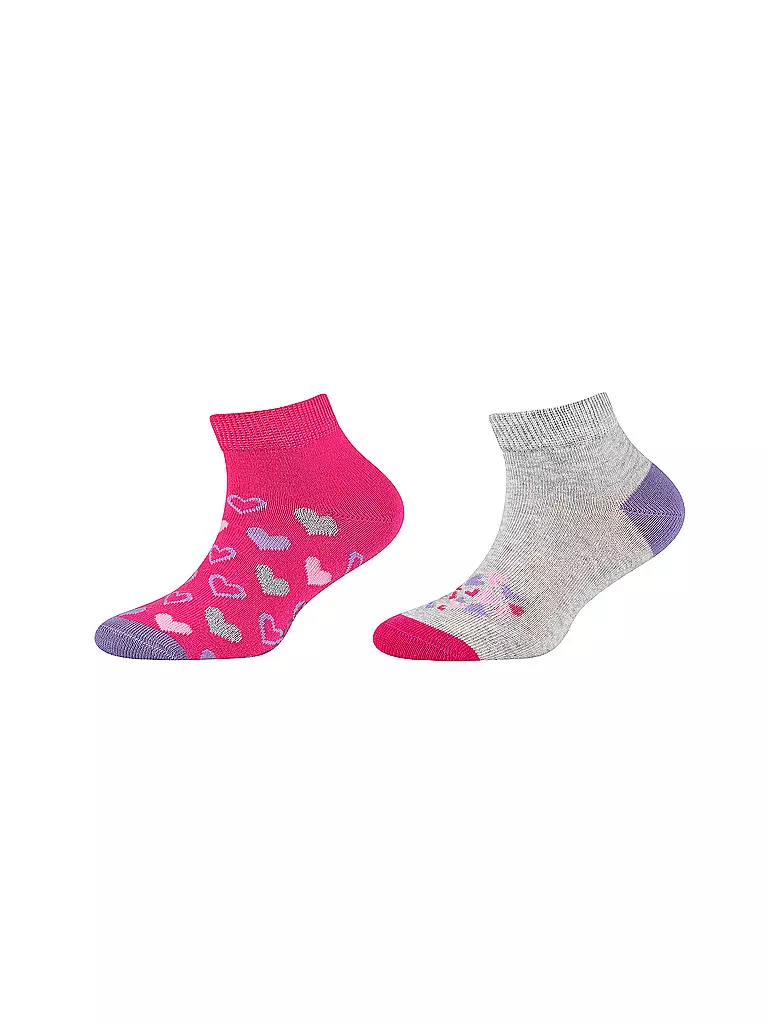 CAMANO | Calcetines de niña, paquete de 2, rosa shocking | Fucsia