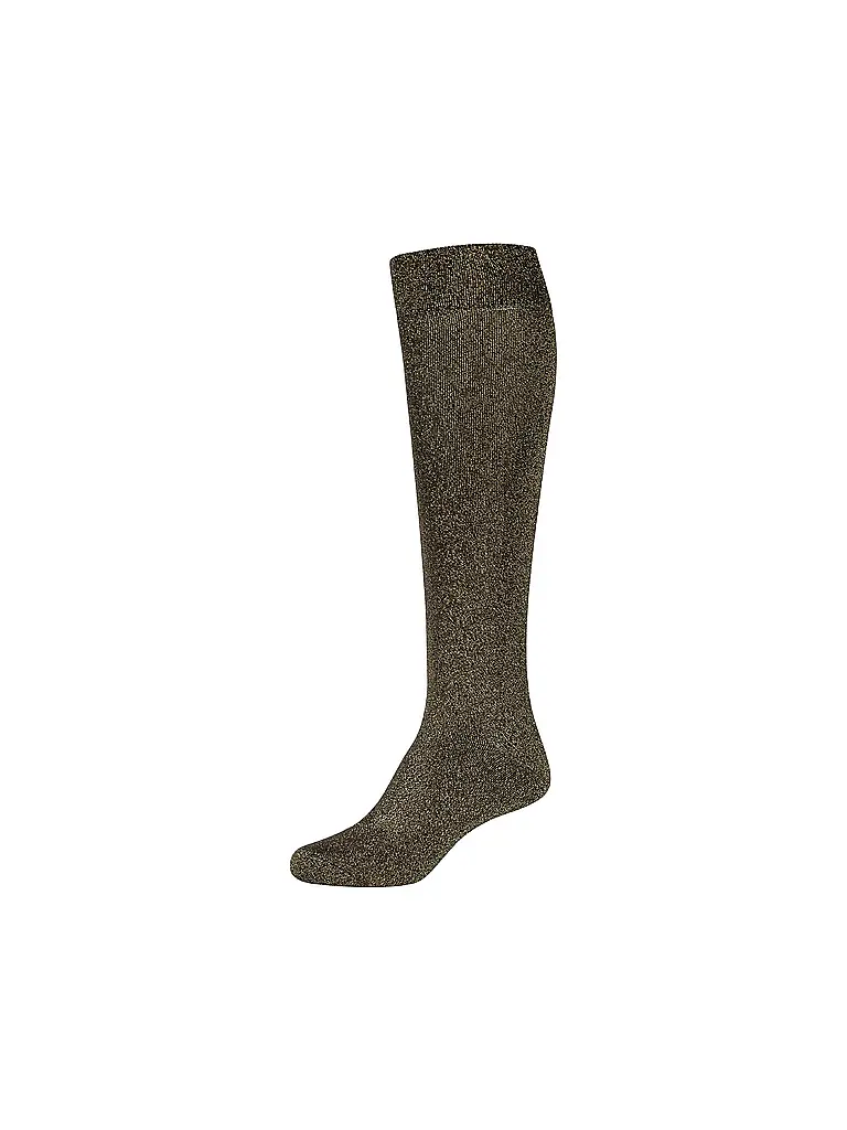 CAMANO | Calcetines hasta la rodilla negro oro | Negro