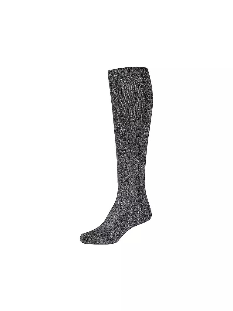 CAMANO | Calcetines hasta la rodilla negro plata | Negro
