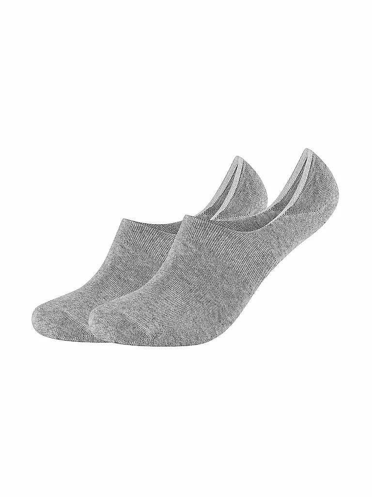CAMANO | Calcetines invisibles COMFORT, paquete de 2, gris claro jaspeado | Gris claro