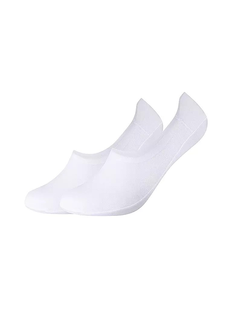 CAMANO | Calcetines invisibles Pkg de 2 LASERCUT blanco | Blanco
