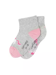 CAMANO | Calcetines para niña, paquete de 2, niebla jaspeada | Gris claro