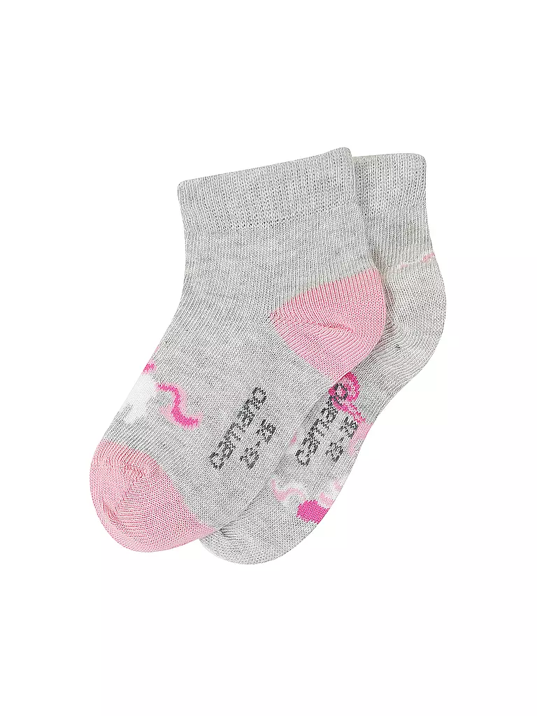 CAMANO | Calcetines para niña, paquete de 2, niebla jaspeada | Gris claro