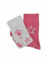 CAMANO | Calcetines para niña, paquete de 2, rojo | Fucsia