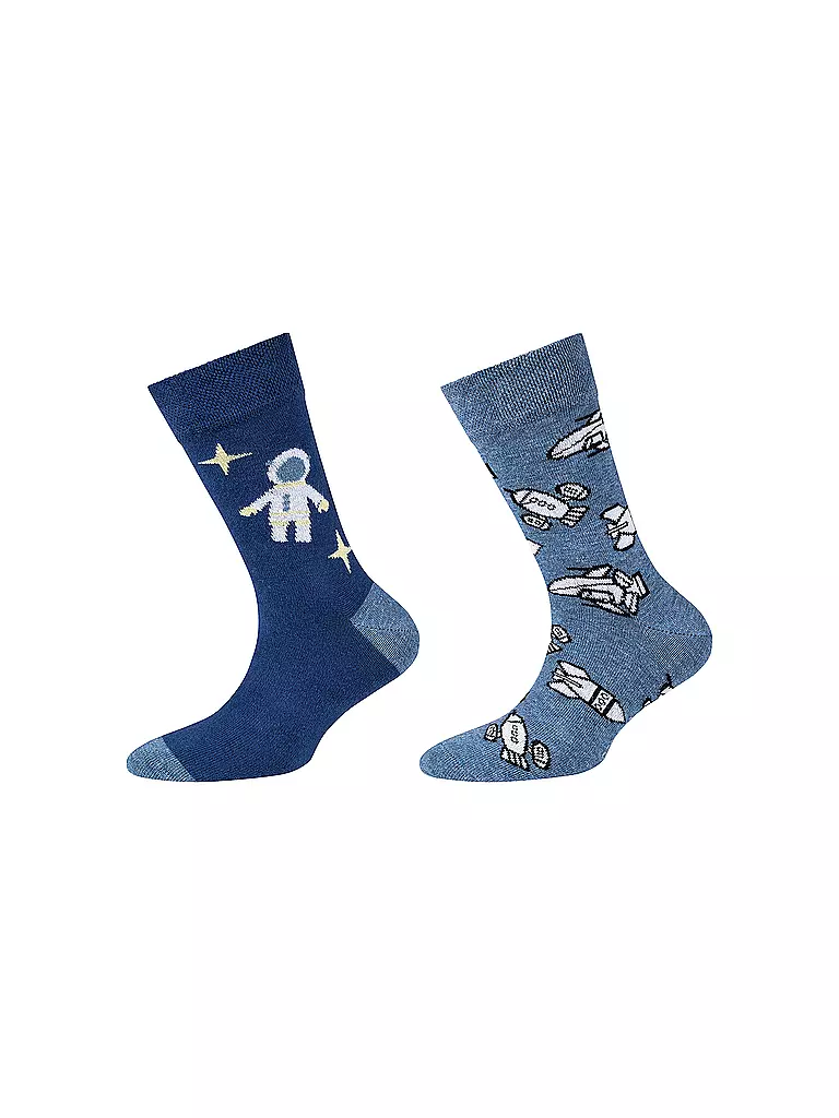 CAMANO | Calcetines para niño, paquete de 2, denim melange | Azul