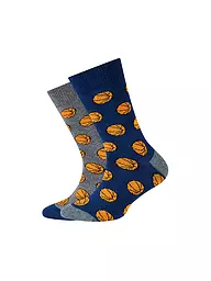 CAMANO | Calcetines para niño, paquete de 2, navy peony | Azul oscuro