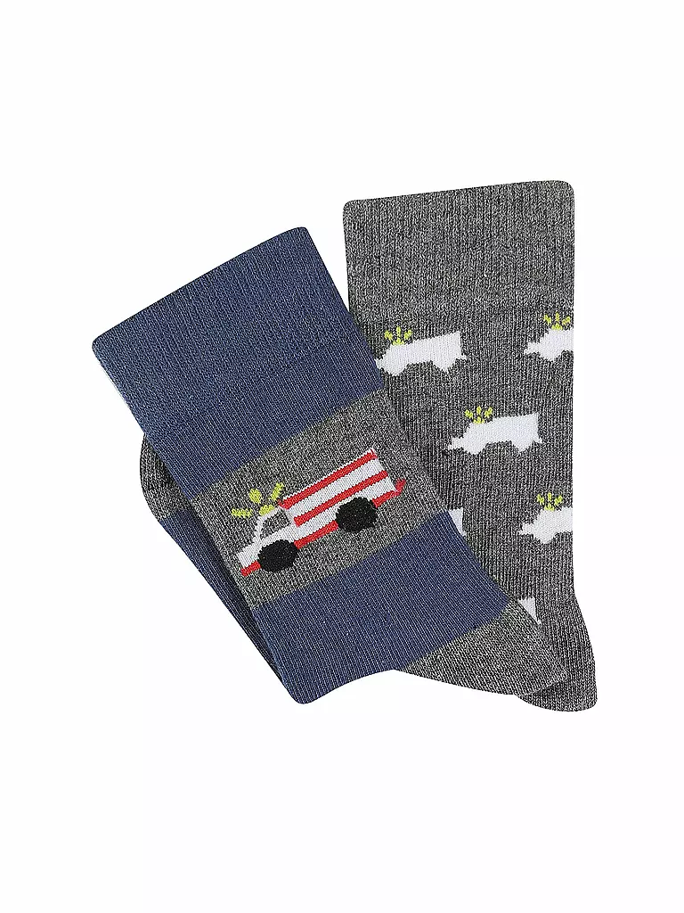 CAMANO | Calcetines para niño, paquete de 2, navy peony | Gris