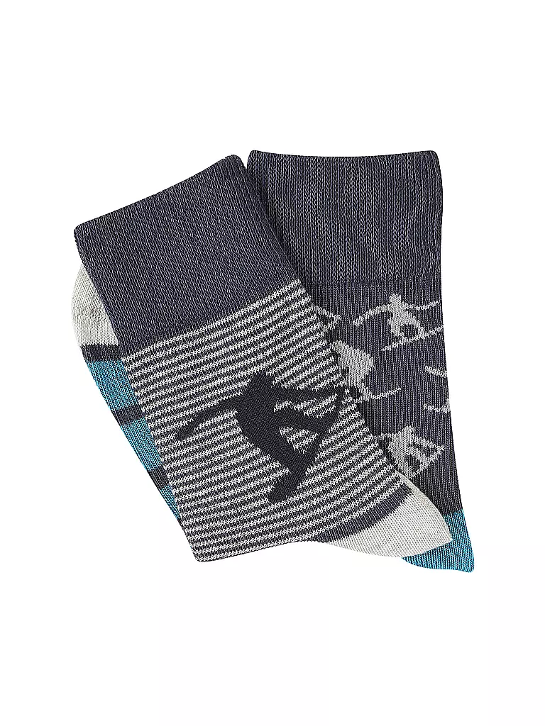 CAMANO | Calcetines para niño, paquete de 2, niebla jaspeada | Gris