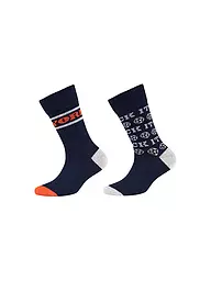 CAMANO | Calcetines para niño, paquete de 2, poinciana | Azul oscuro