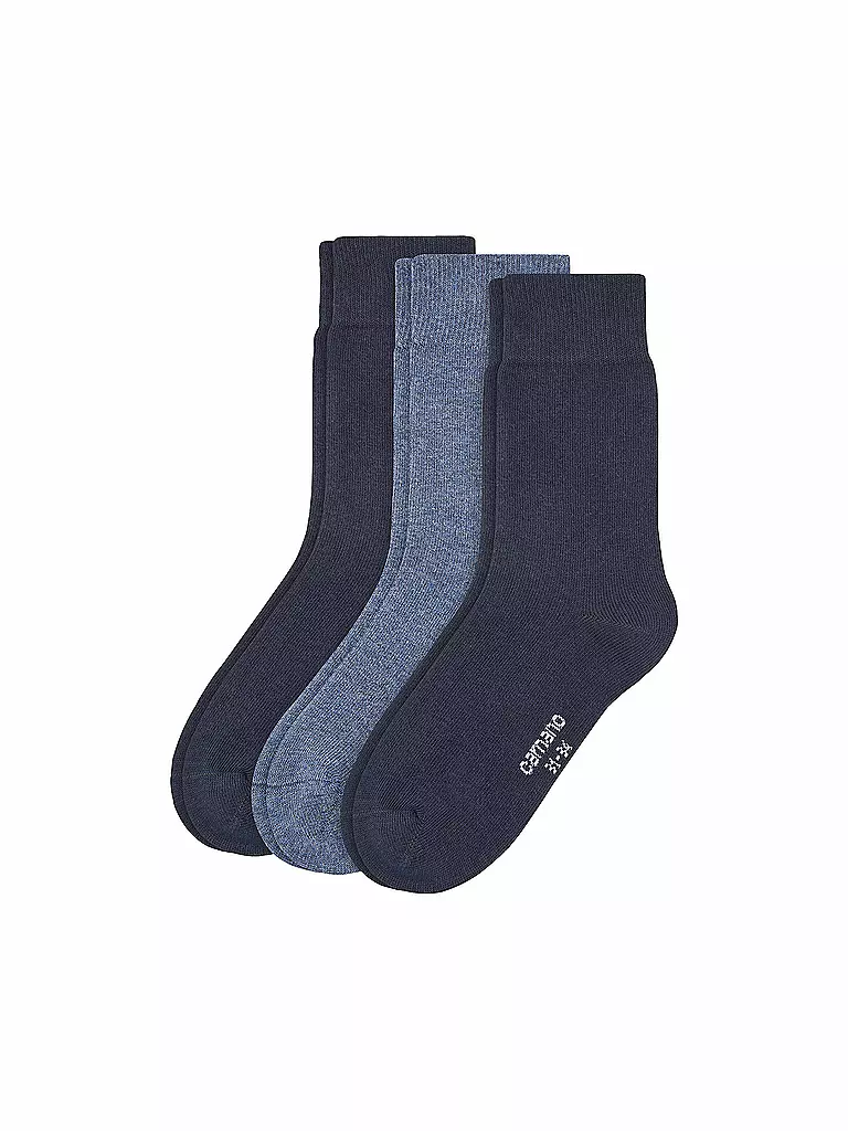 CAMANO | Calcetines para niño, paquete de 3, azul marino jeans | Azul
