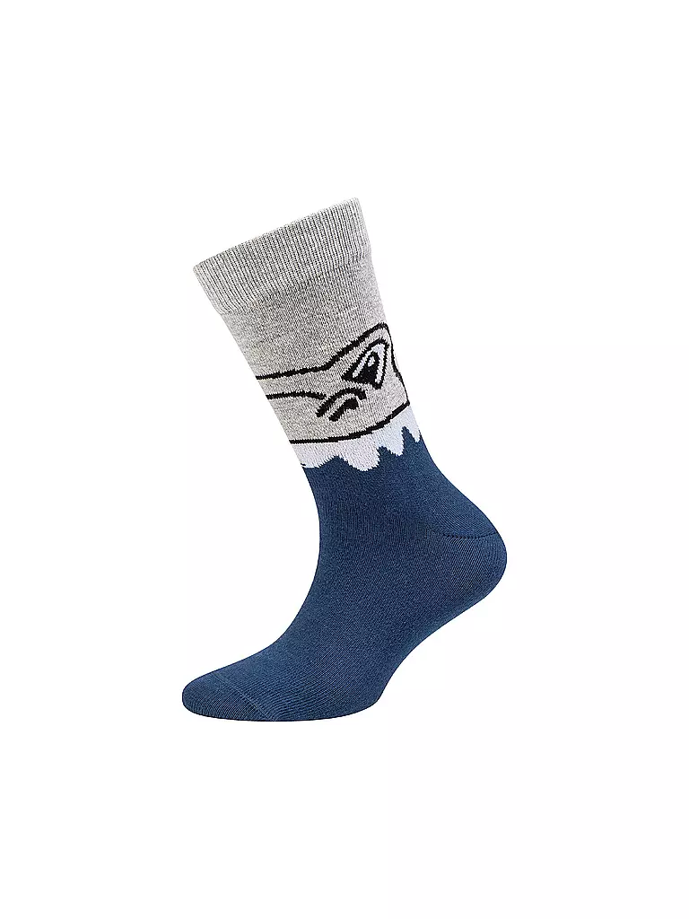 CAMANO | Calcetines para niño, paquete de 4, gris jaspeado | Azul