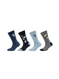 CAMANO | Calcetines para niño, paquete de 4, gris jaspeado | Gris