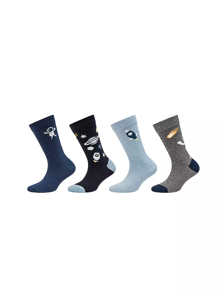 CAMANO | Calcetines para niño, paquete de 4, gris oscuro | Gris