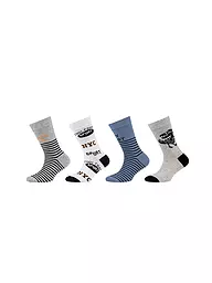 CAMANO | Calcetines para niño, paquete de 4, infinity | Gris