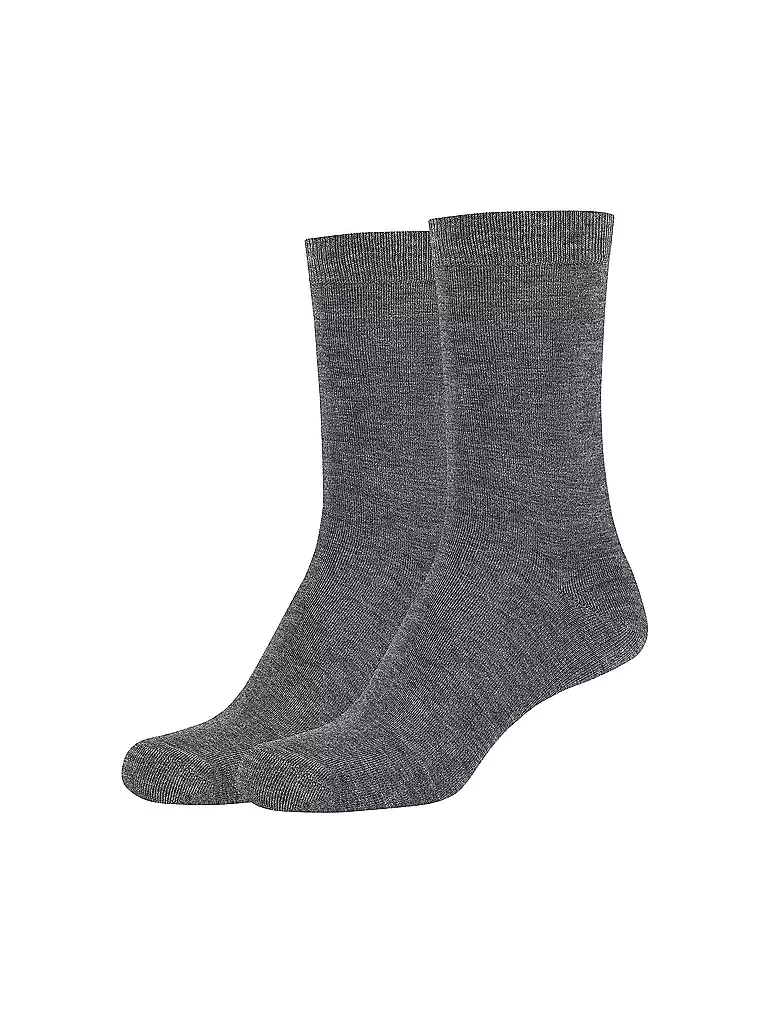 CAMANO | Calcetines Silky, paquete de 2, gris oscuro jaspeado. | Gris